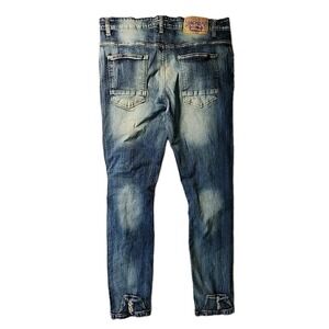Grindhouse Men's 38x33 Y2K Stretch Slim Distressed Jeans‎ Streetwear Grunge EUC